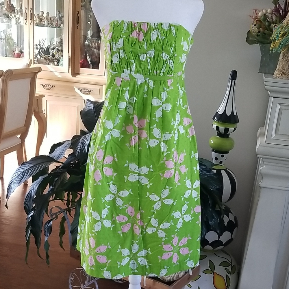 Lilly Green Strapless Dress